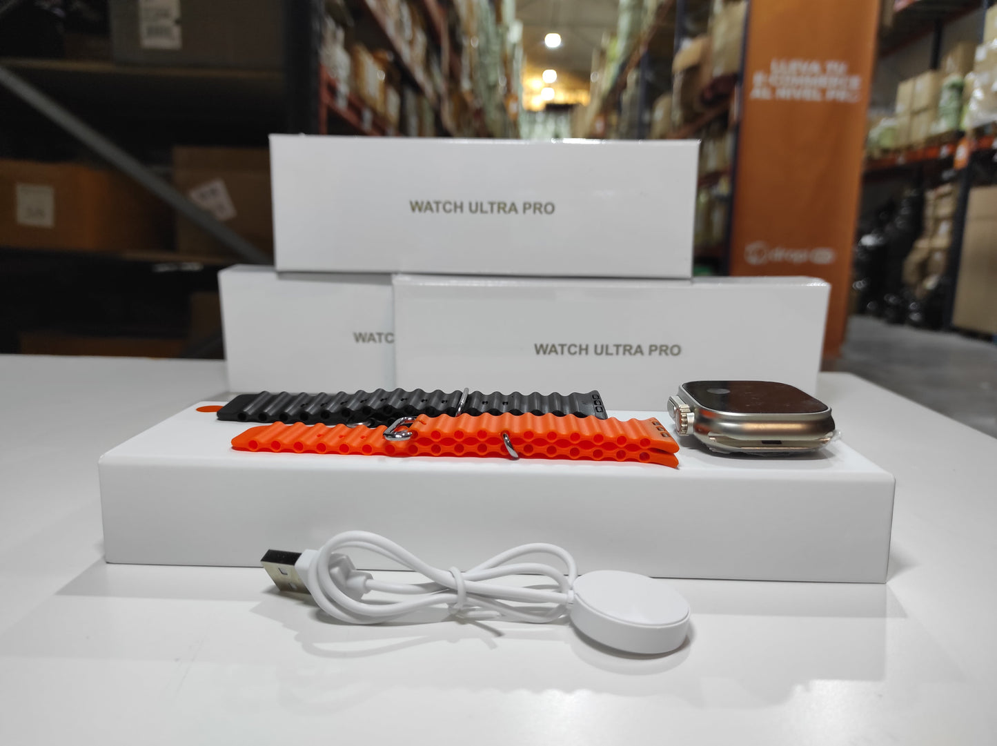 Smartwatch Ultra Pro con 2 correas ( negro + naranja ) - additional image 4