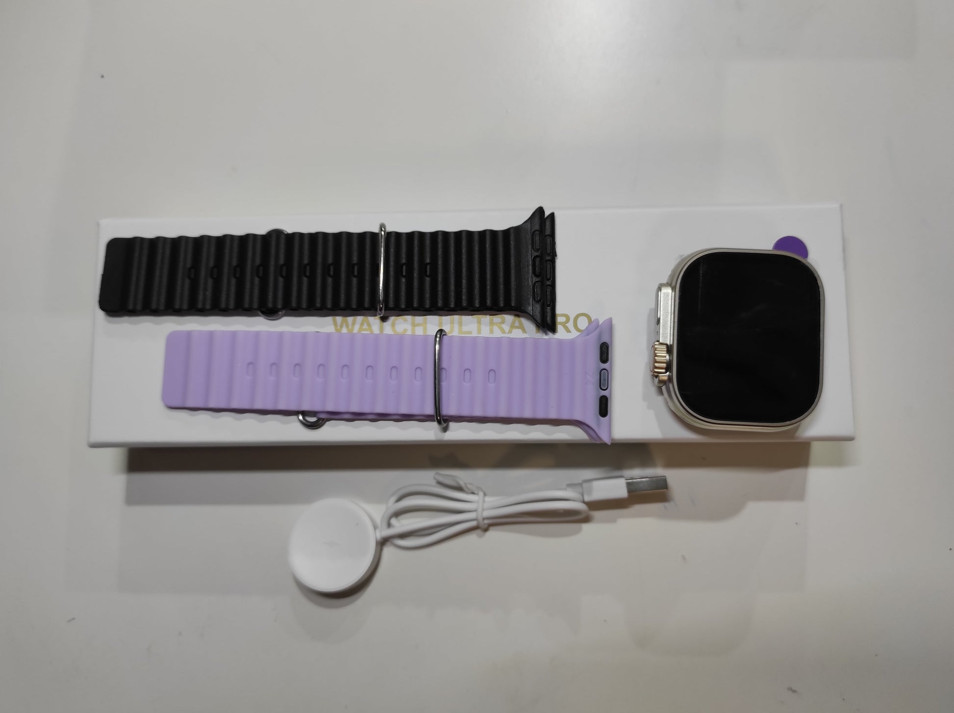 Smartwatch Ultra Pro con 2 correas ( negro + morado ) - additional image 1