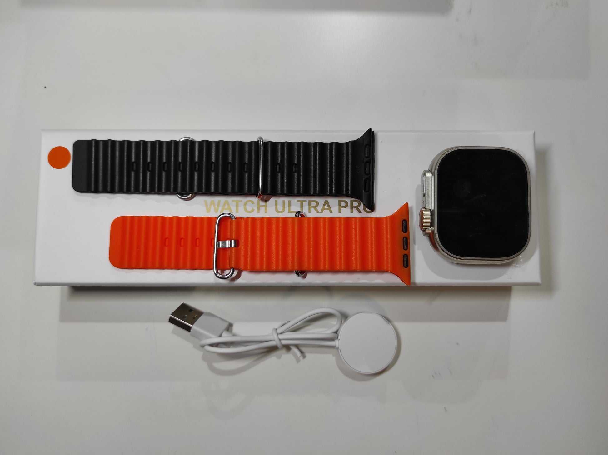 Smartwatch Ultra Pro con 2 correas ( negro + naranja  ) - additional image 8