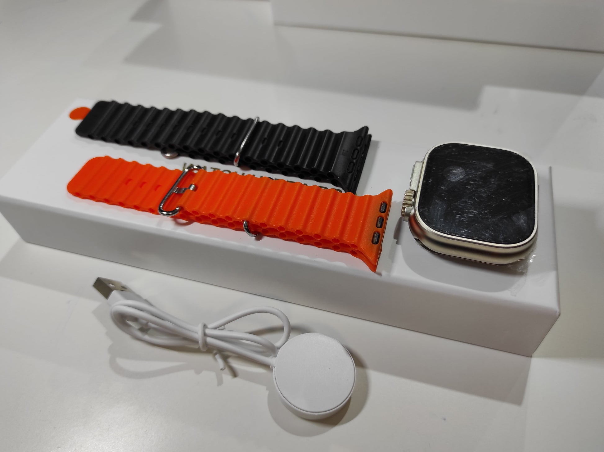 Smartwatch Ultra Pro con 2 correas ( negro + naranja  ) - additional image 1